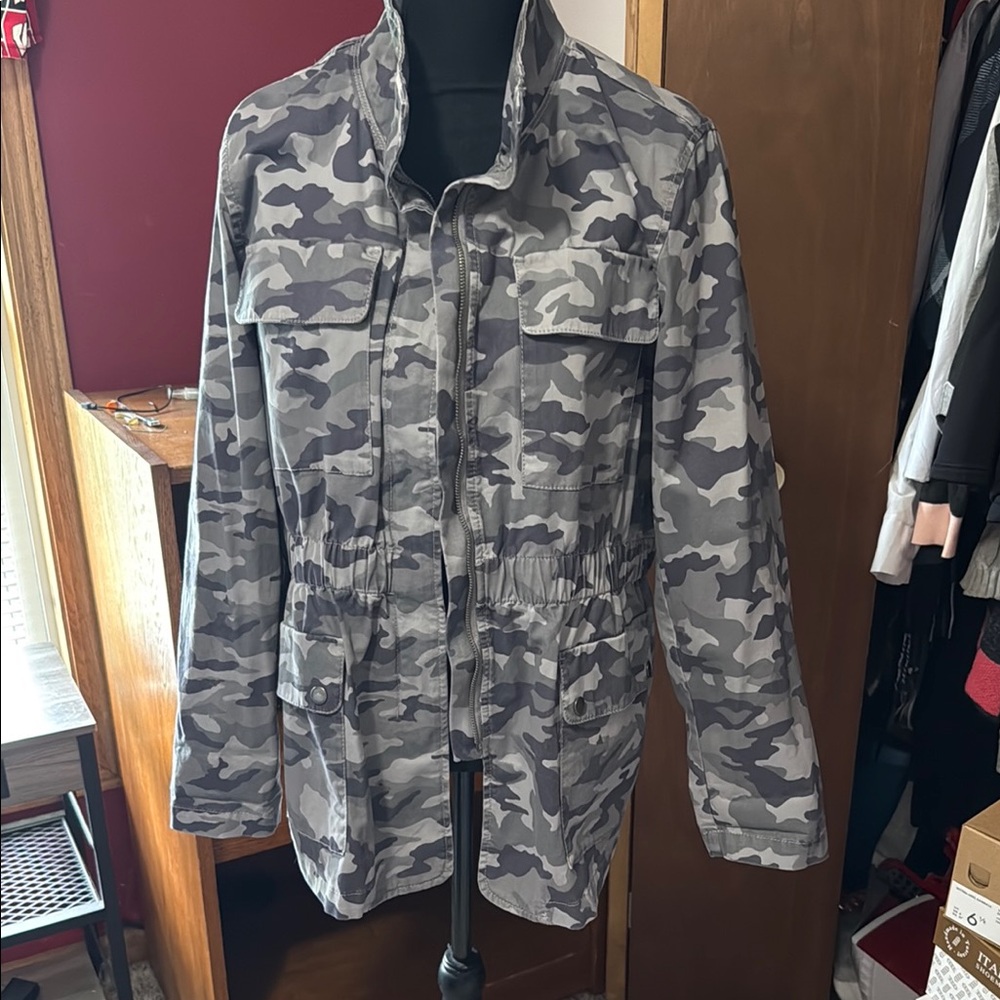 Banana Republic Factory Gray Military Field Jacket